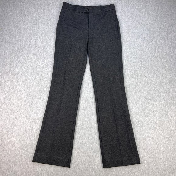NYDJ Ponte Trouser Womens 2 Dark Heather Charcoal Gray Academia Business Classic - Picture 1 of 12